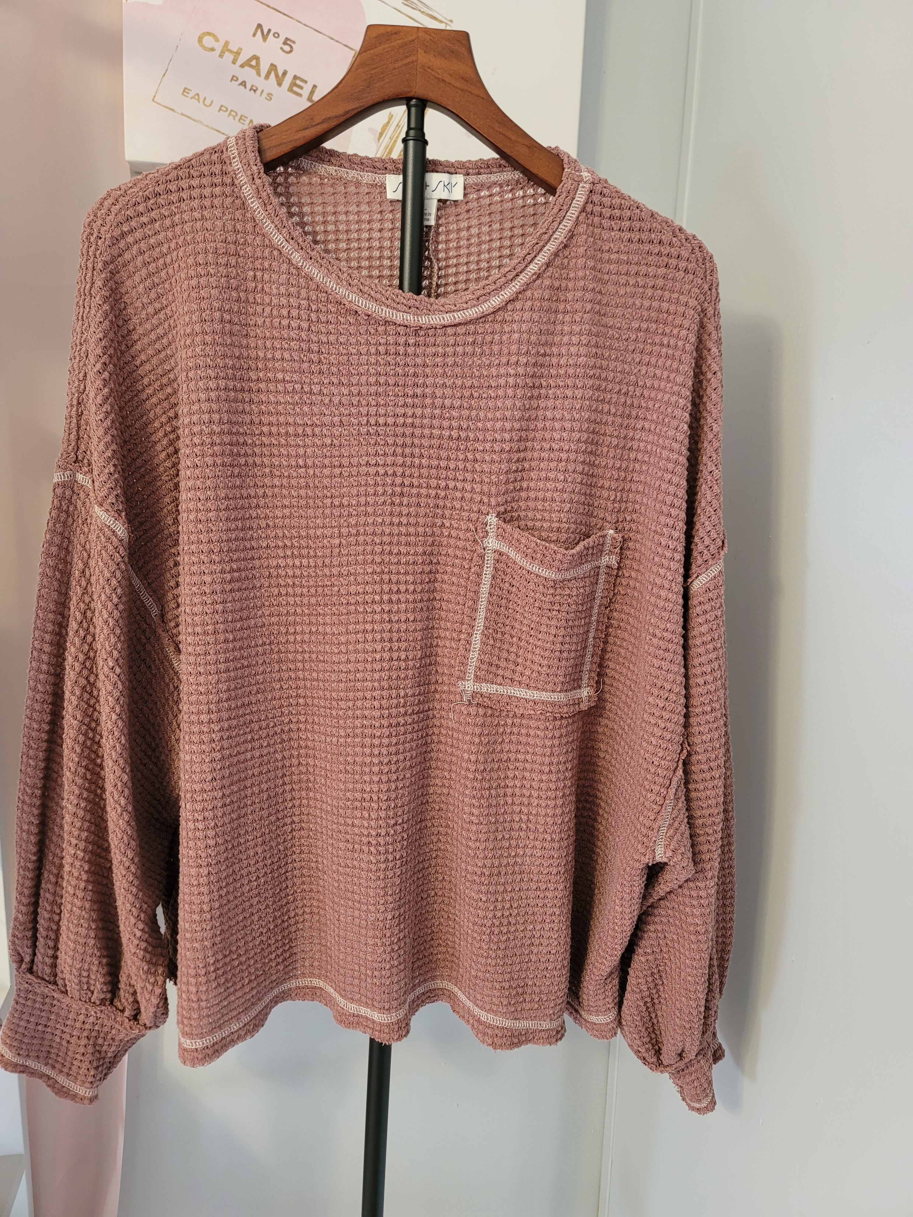 oversized light weight knit top