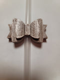 Tan Silk Bow